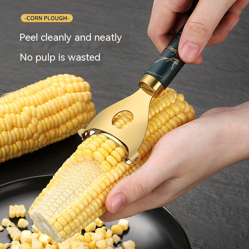 Household Kitchen Bold Handle Stainless Steel Corn Planer With Hook