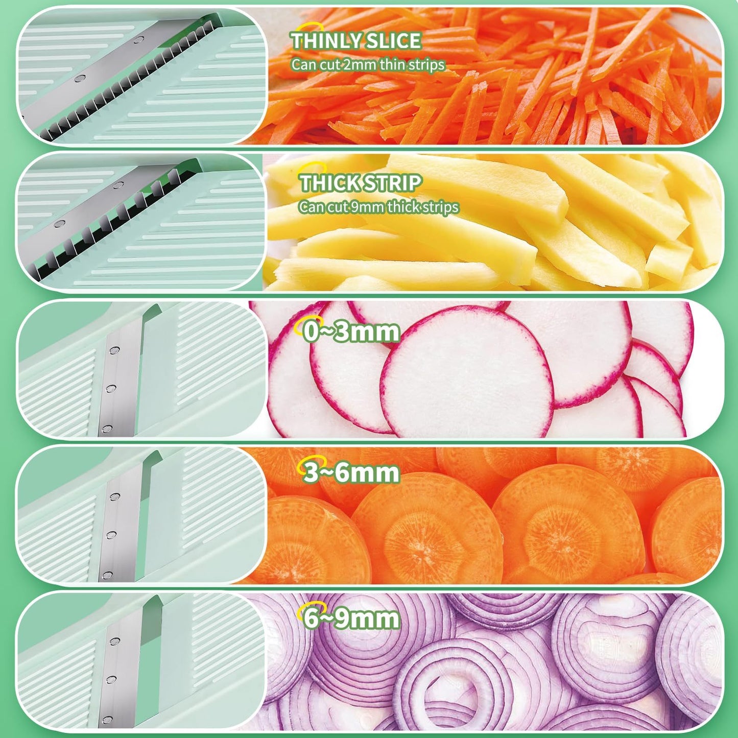 Household Vegetable Cutting Potato Slicer Shredder Multifunctional