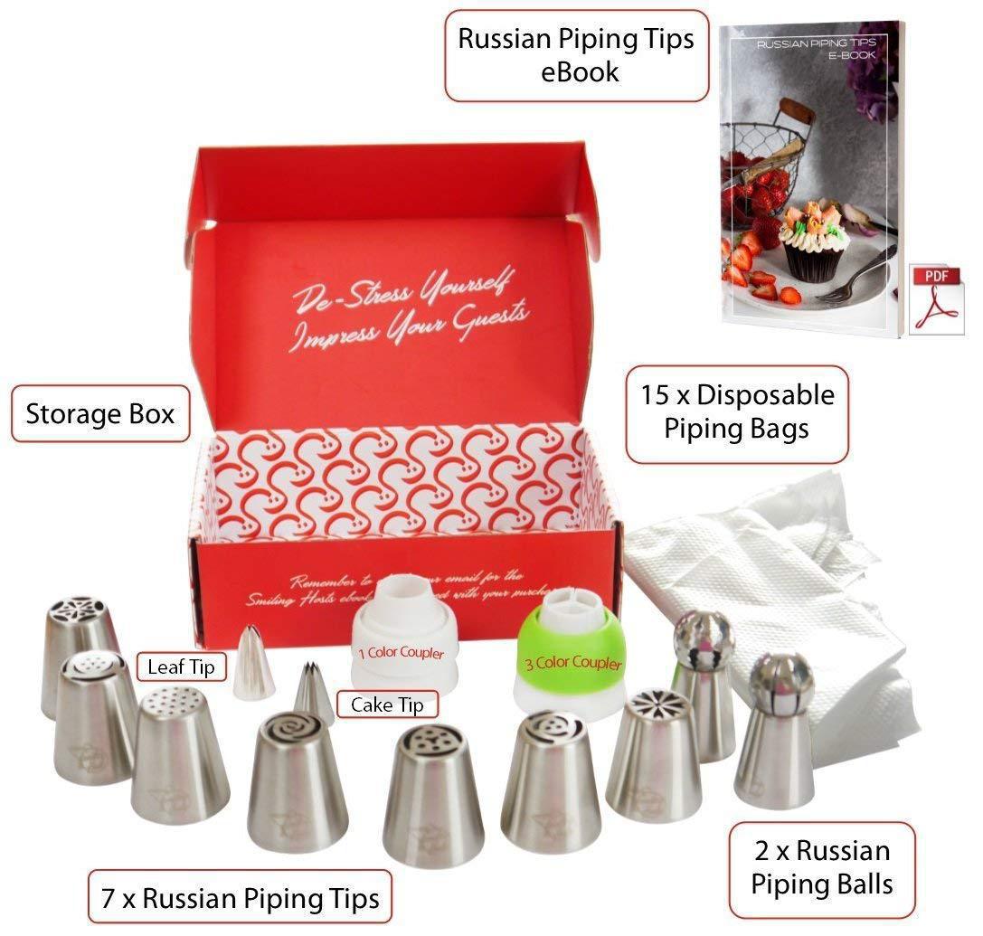 30-piece Set Russian Nozzle Set Converter Decorating Pouch