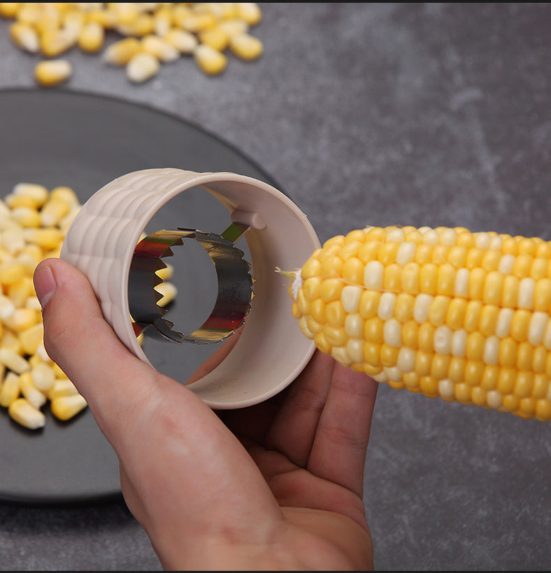Corn kernel peeler thresher