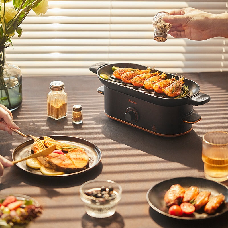 Mini Barbecue Plate Electric Baking Pan Grill Household Smoke-free