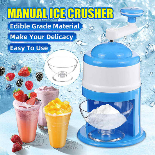 Portable Manual Ice Crushers Hand Crank Ice Shaver Shave Ice Machine