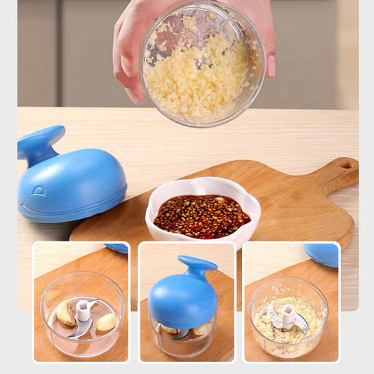 Hand-held mini garlic puller