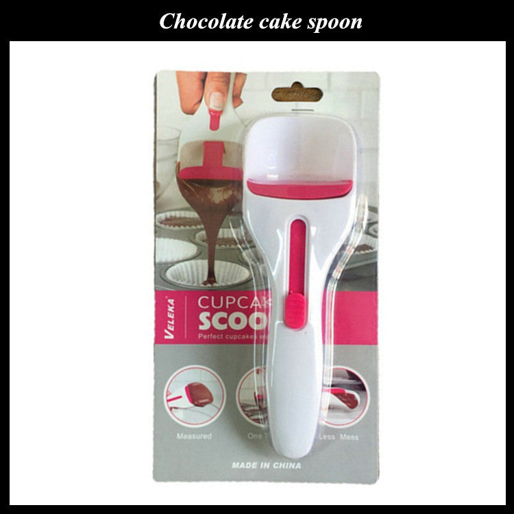 Cake Batter Scoop Can Push Labor-saving Cupcake Spoon Measuring