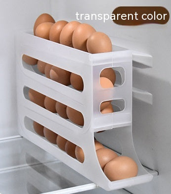 Refrigerator 4-Layer Automatic Egg Roller Sliding Egg Tray