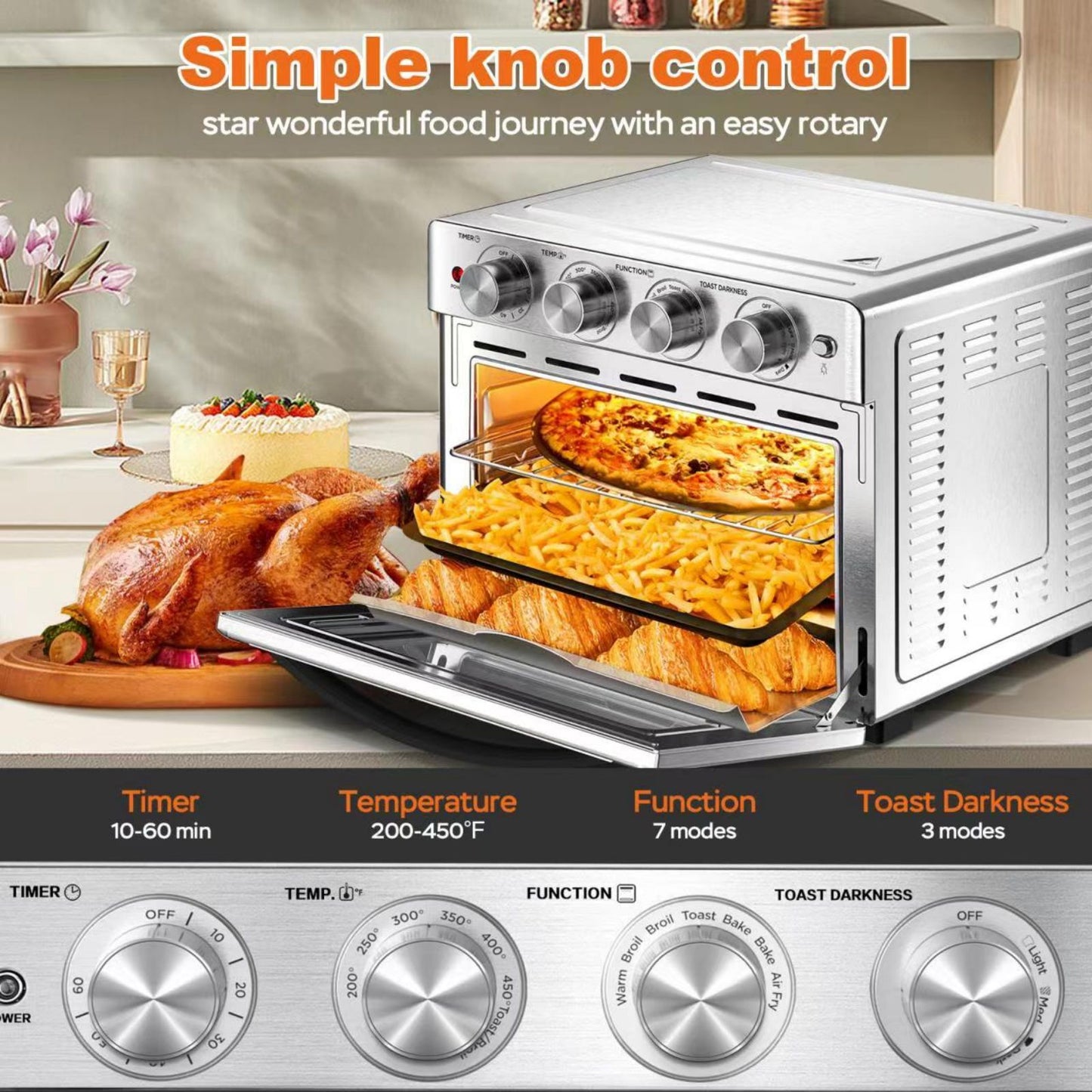 Extra Large Toaster Oven Combo Air Fryer Oven