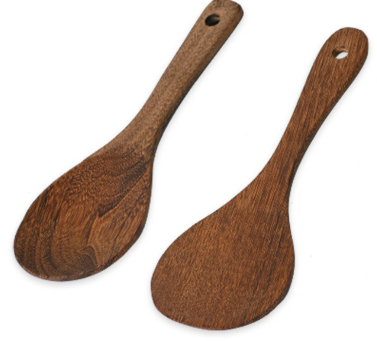 Kitchen Utensils Wooden Spoon High Temperature Resistant Wood Spatula