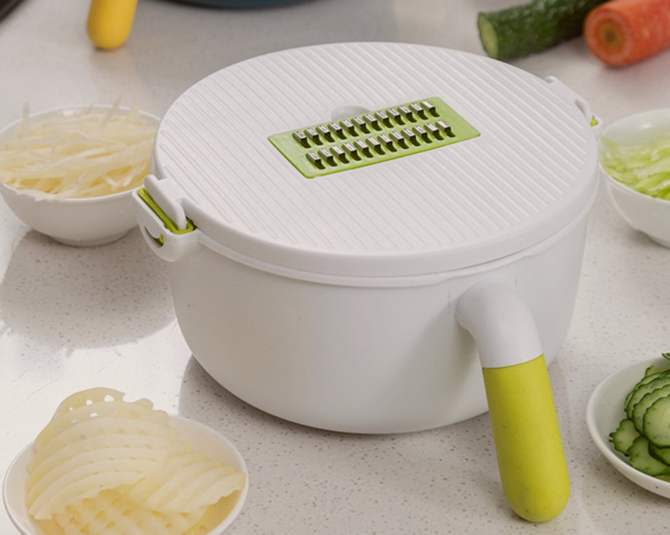 Multifunctional Vegetable Cutter Lazy Household Drain Basket