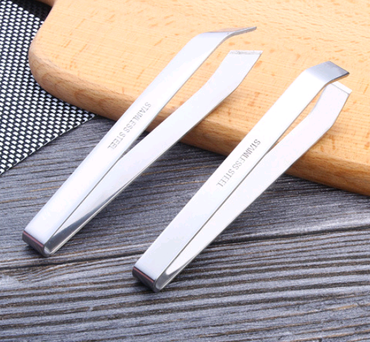 Stainless steel plucking tweezers kitchen gadgets fish bone pliers
