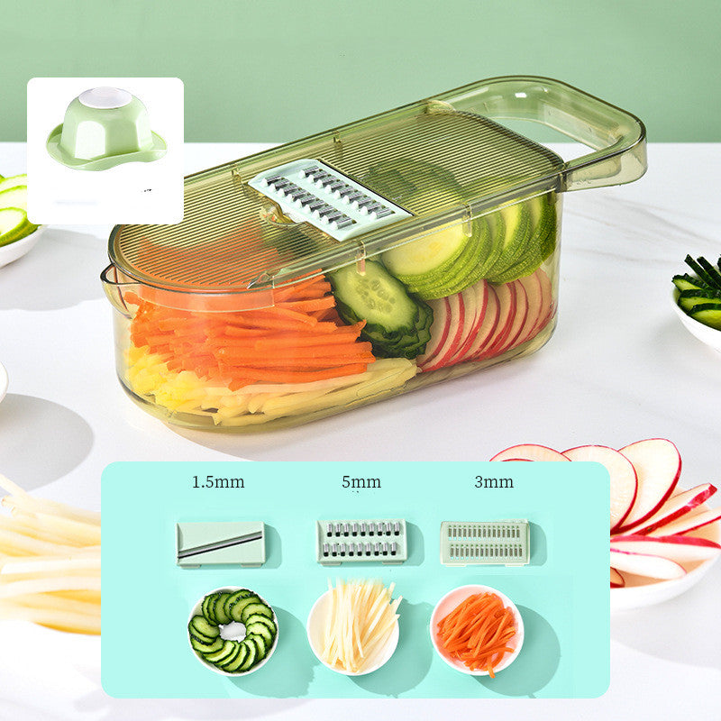 Multifunction Transparent Vegetable Cutter Steel Blade Potato Slicer