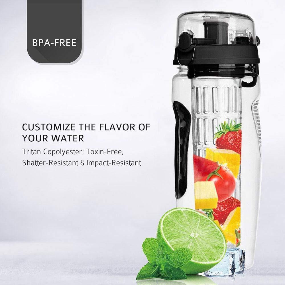 32Oz Fruit Infusing Infuser Juice Shaker Drink Bottle Of Water