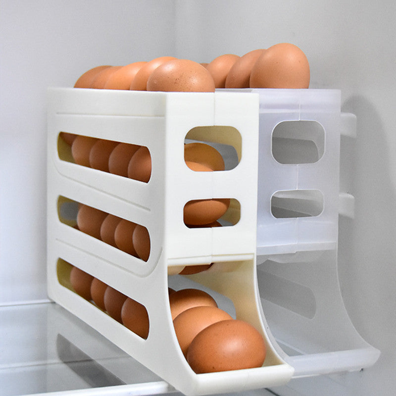 Refrigerator 4-Layer Automatic Egg Roller Sliding Egg Tray
