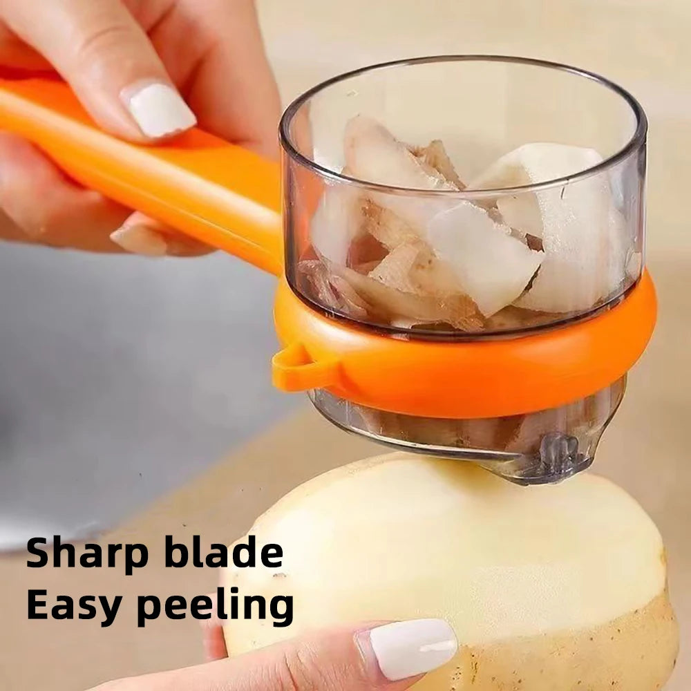 Multifunctional Vegetable Fruit Peeler With Storage Sharp Blade