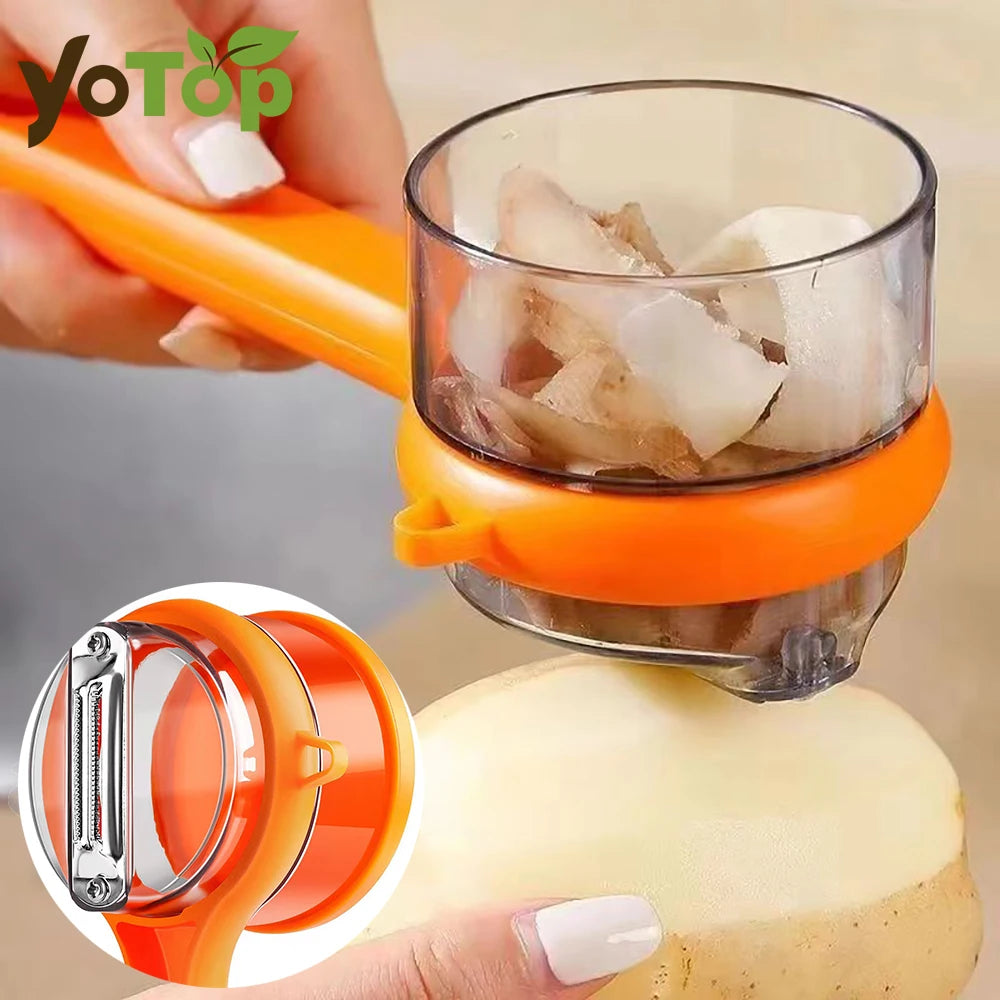 Multifunctional Vegetable Fruit Peeler With Storage Sharp Blade