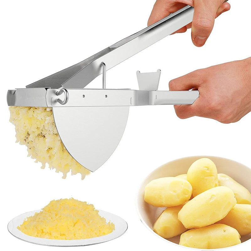 LMETJMA Potato Ricer Stainless Steel Potato Masher