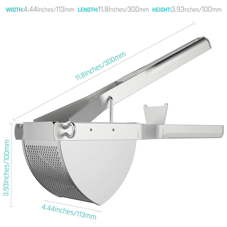 LMETJMA Potato Ricer Stainless Steel Potato Masher