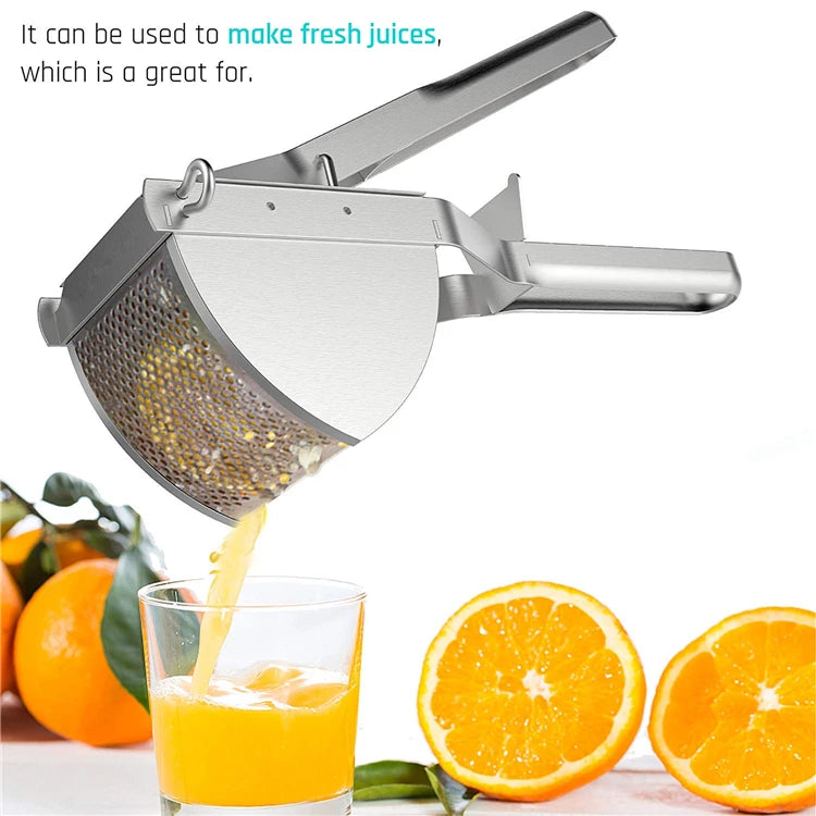 LMETJMA Potato Ricer Stainless Steel Potato Masher
