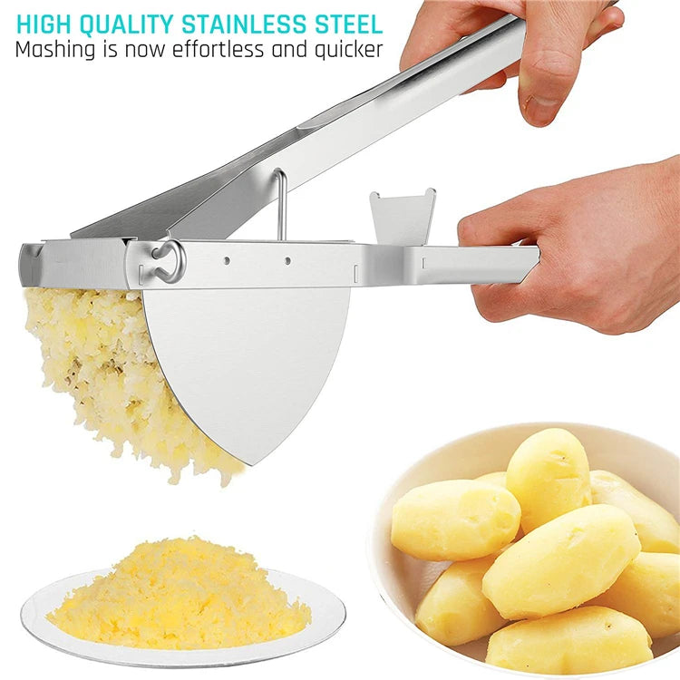 LMETJMA Potato Ricer Stainless Steel Potato Masher