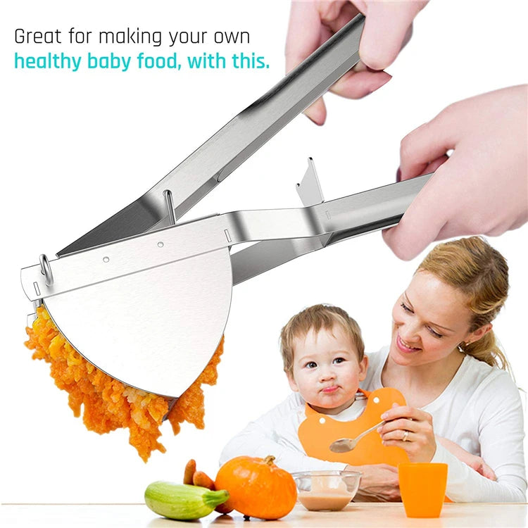 LMETJMA Potato Ricer Stainless Steel Potato Masher