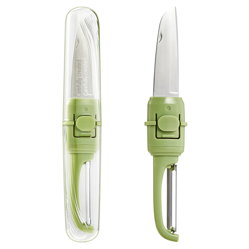 Two-in-one Portable Home Folding Double Head Fruit Knife Peeler