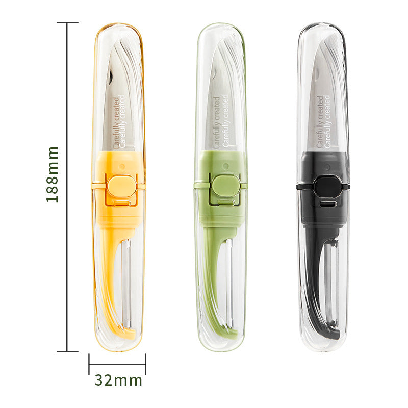 Two-in-one Portable Home Folding Double Head Fruit Knife Peeler