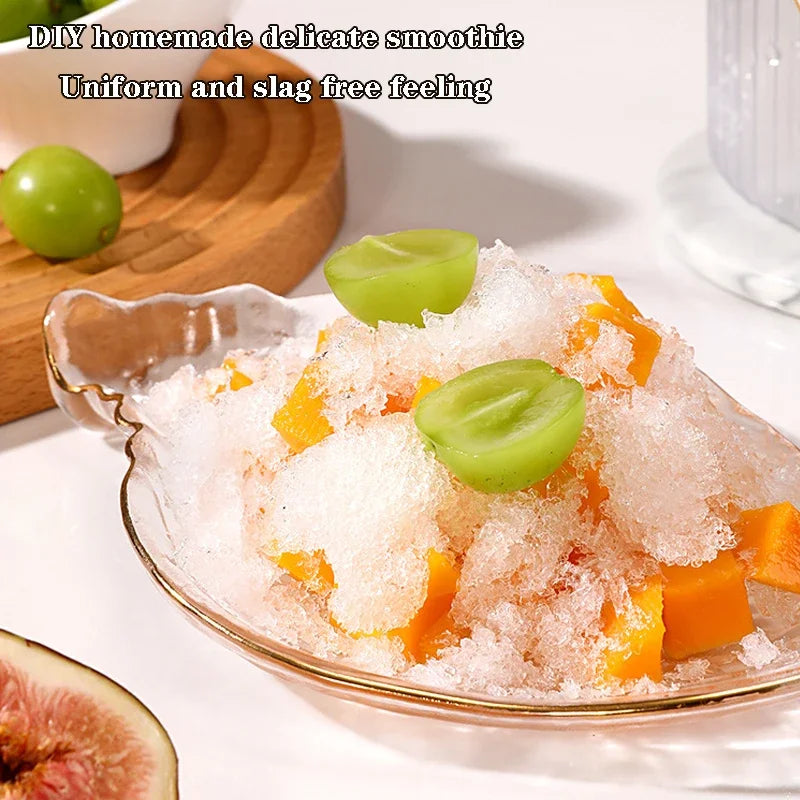 Small Manual Shaved Ice Machine Food Grade Hand Cranked Ice Crusher