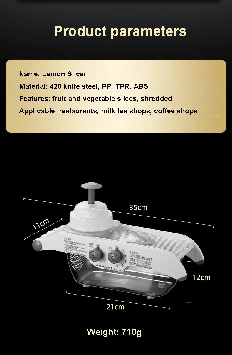 Multifunctional Lemon Slicer Vegetable Grater With Basket