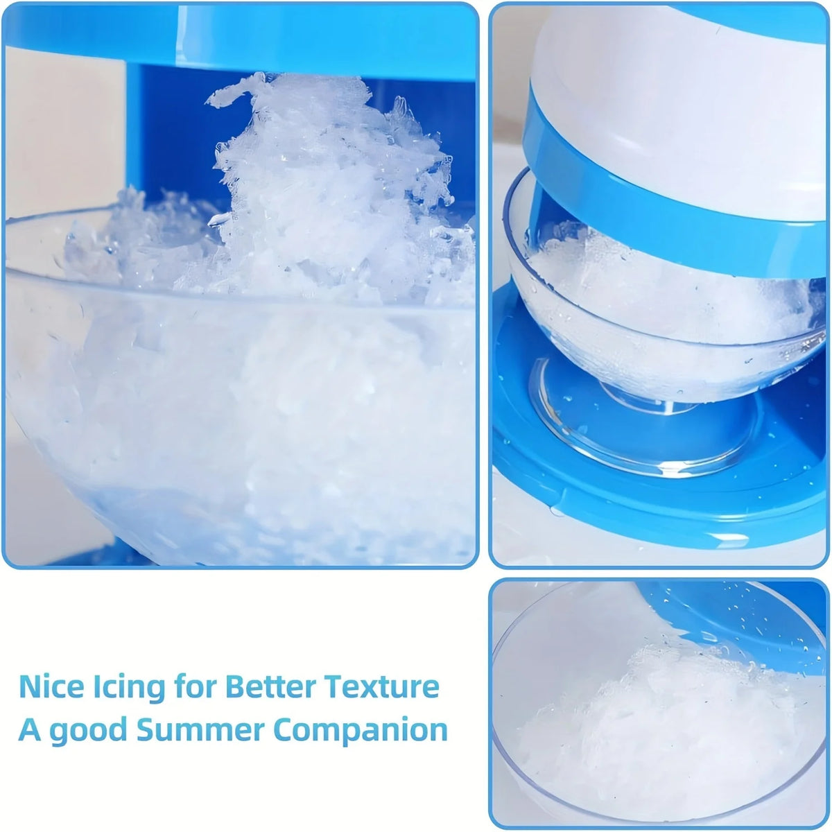 Hand Crank Ice Shaver Machine - Snow Cone Crusher & Slushy