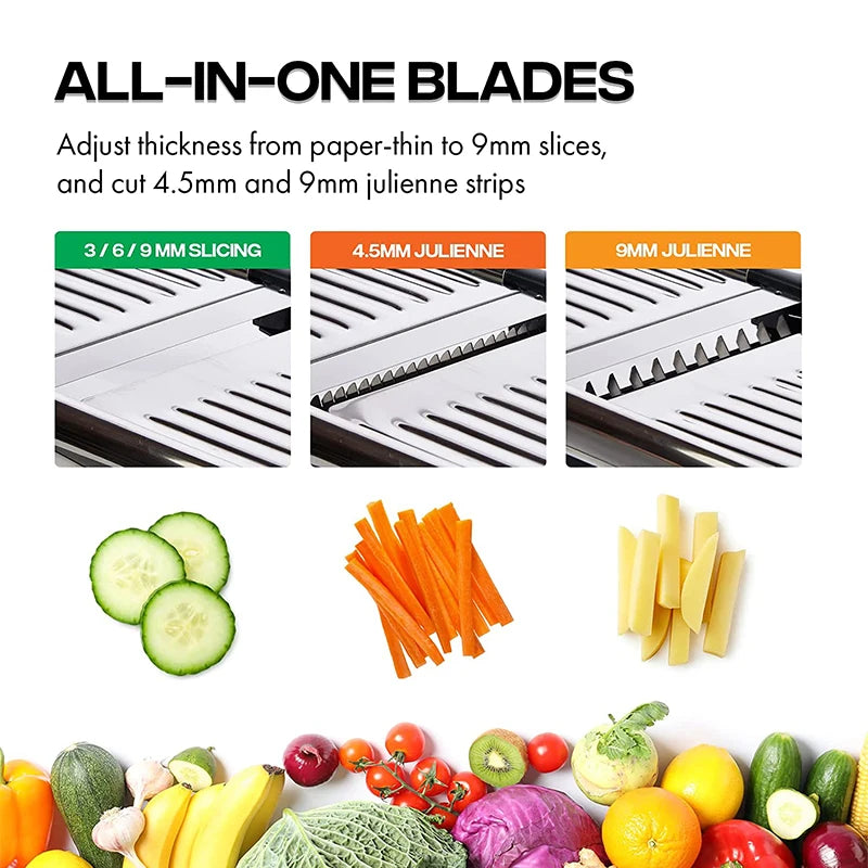 Adjustable Slicer Stainless Steel Vegetable Slicer Chopper Cutter