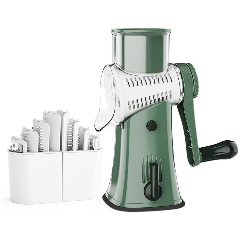 5 in 1 Rotary Cheese Grater Shredder Kitchen Mandoline Chopper