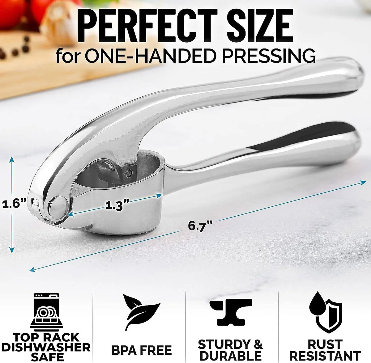 Kitchen Premium Garlic Press Rocker Crusher Easy-Squeeze