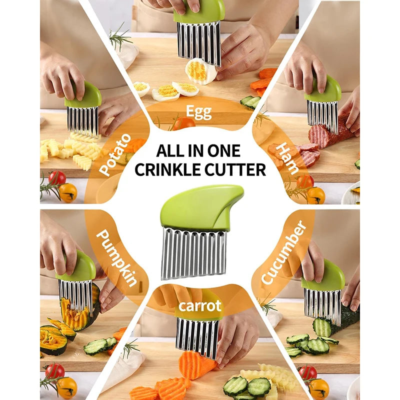 1 Pcs Crinkle Cutter Stainless Steel