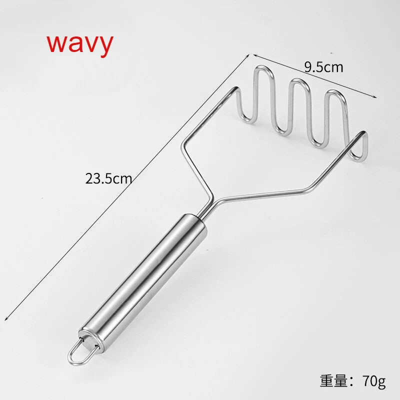 Stainless Steel Potato Masher Home Vegetable Press Mesh