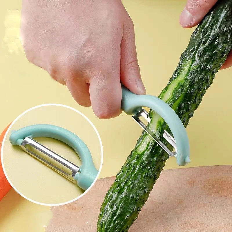 2in1 Stainless Steel Peeler Kitchen Potato Fruity Peel Removal