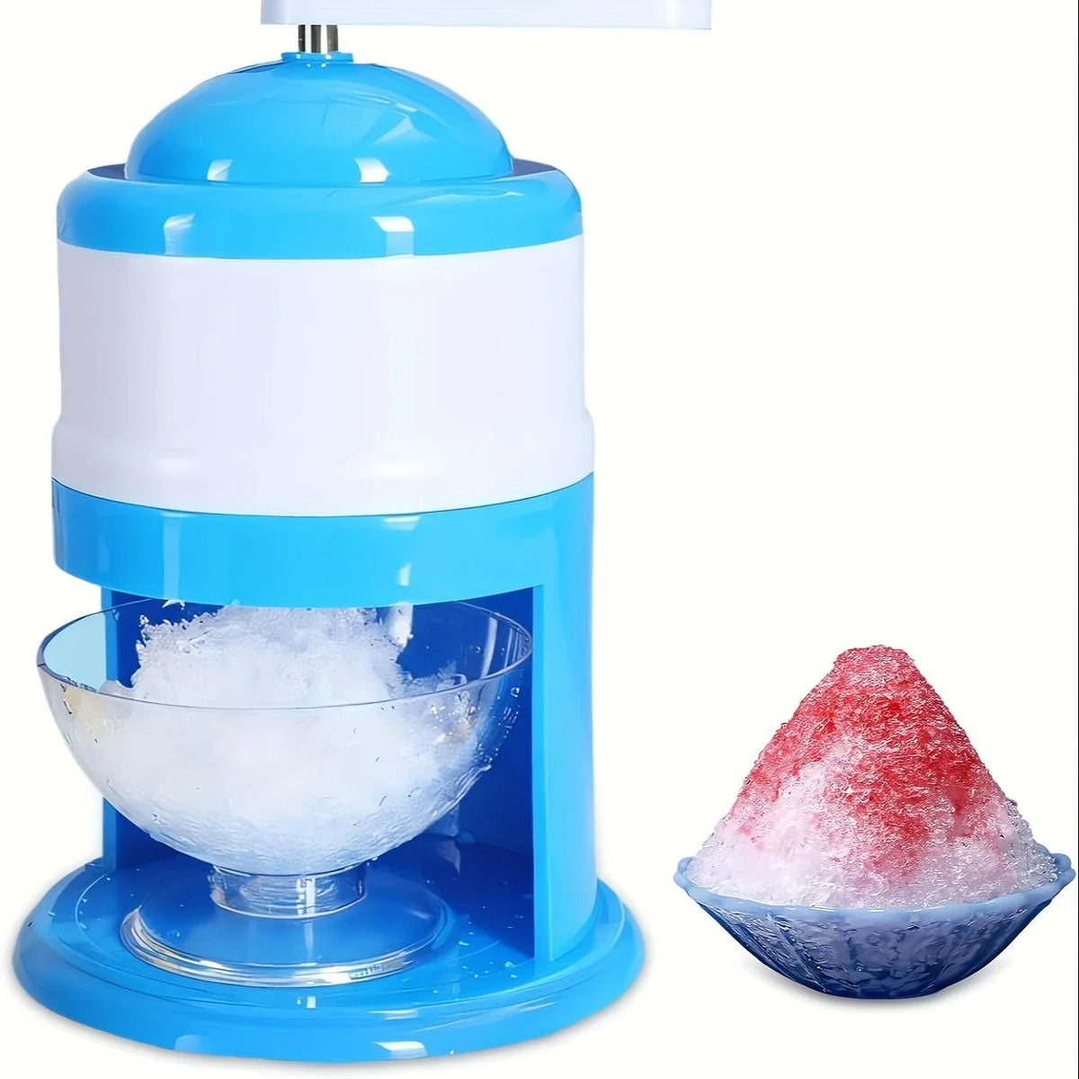 Hand Crank Ice Shaver Machine - Snow Cone Crusher & Slushy
