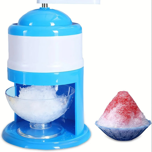 Hand Crank Ice Shaver Machine - Snow Cone Crusher & Slushy