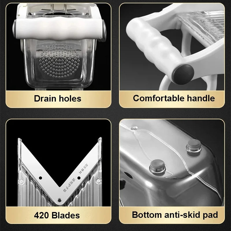 Multifunctional Lemon Slicer Vegetable Grater With Basket