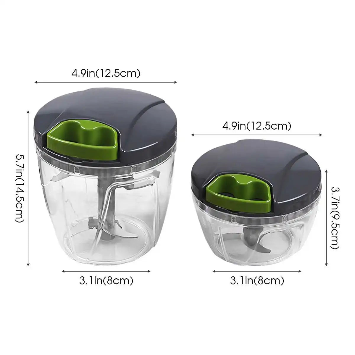1Pcs 600ml/1000ml Manual Garlic Chopper Food Vegetable Chopper