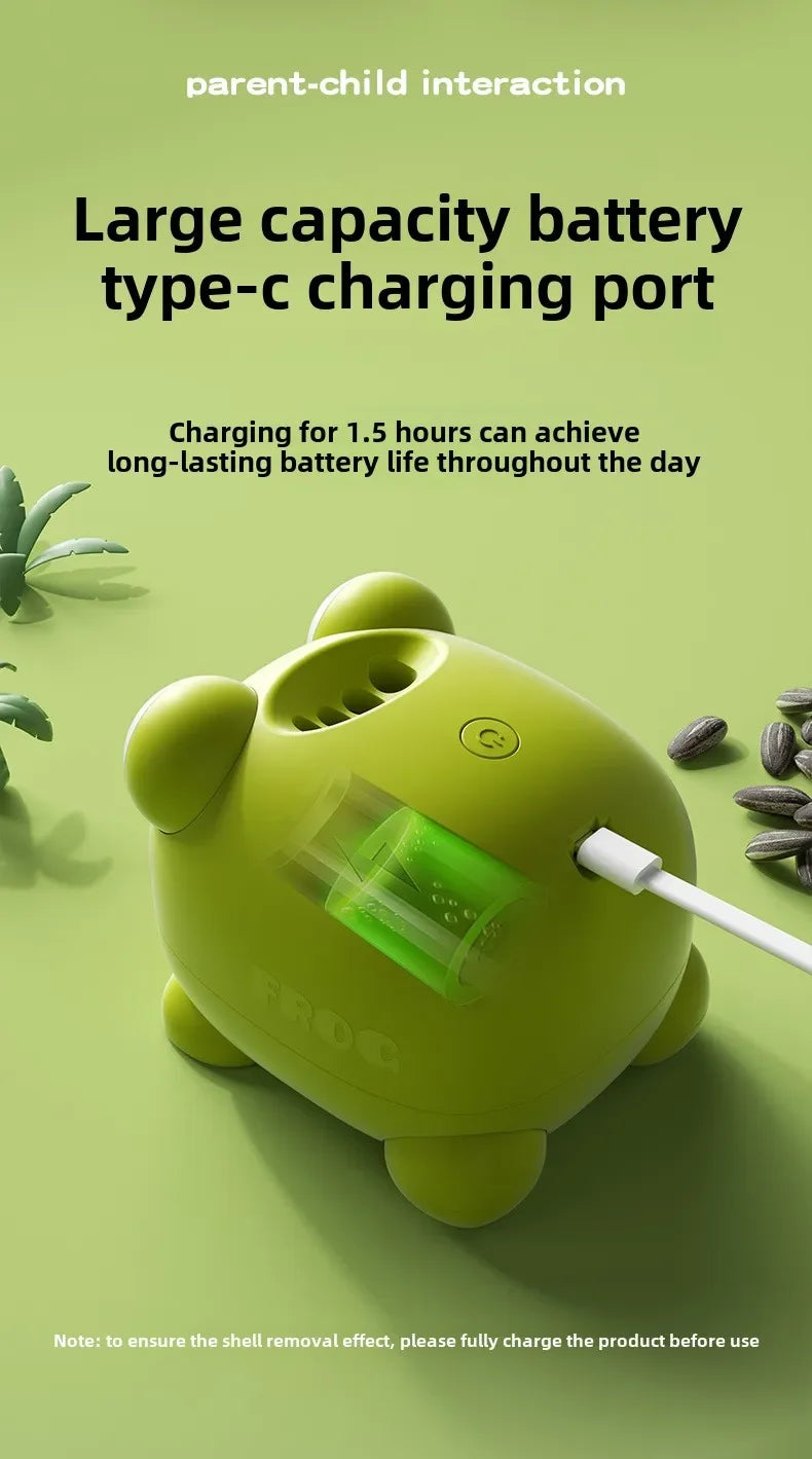 Rechargeable creative Frog Shaped Automatic Seed Sheller