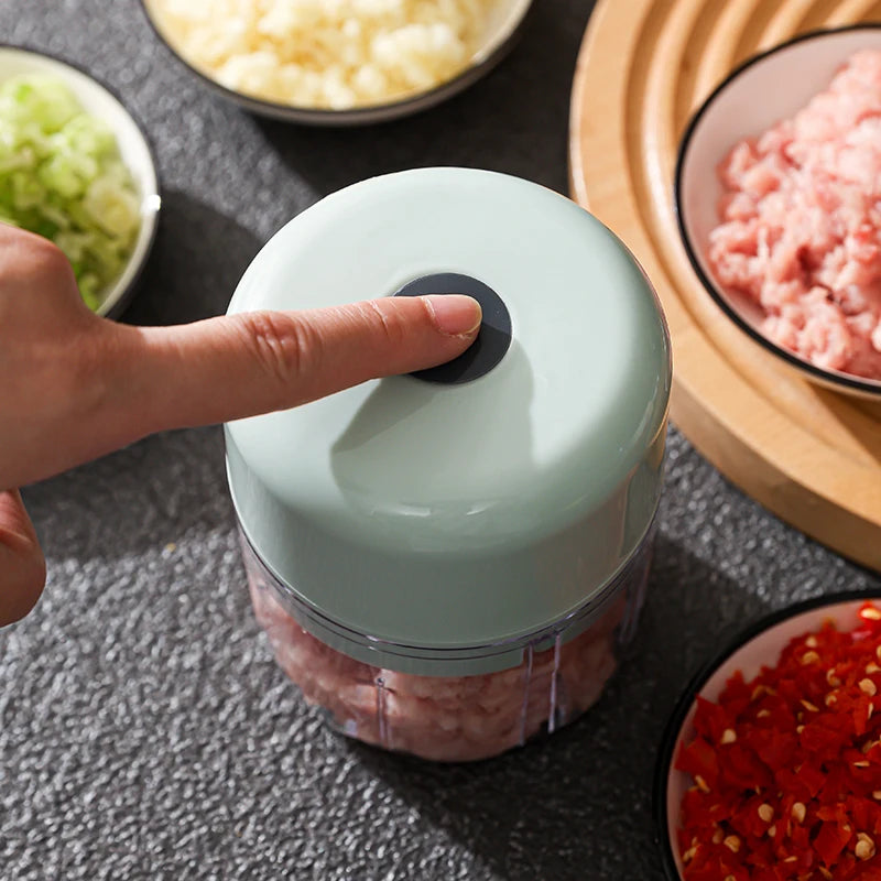 Electric Kitchen Food Chopper Mini Garlic Masher crusher