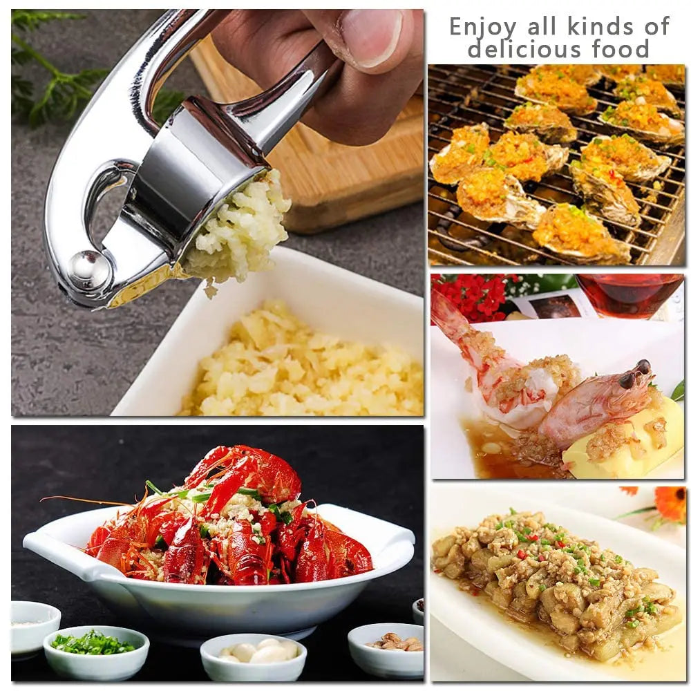 Kitchen Premium Garlic Press Rocker Crusher Easy-Squeeze