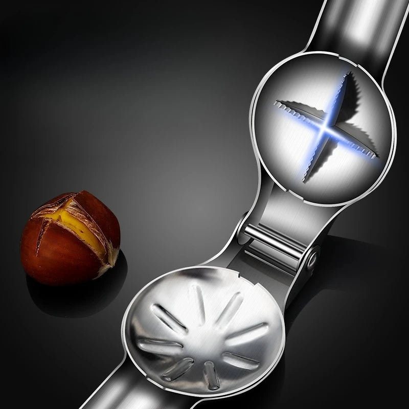 Chestnut and Walnut Cracker Stainless Steel Nut Cracker
