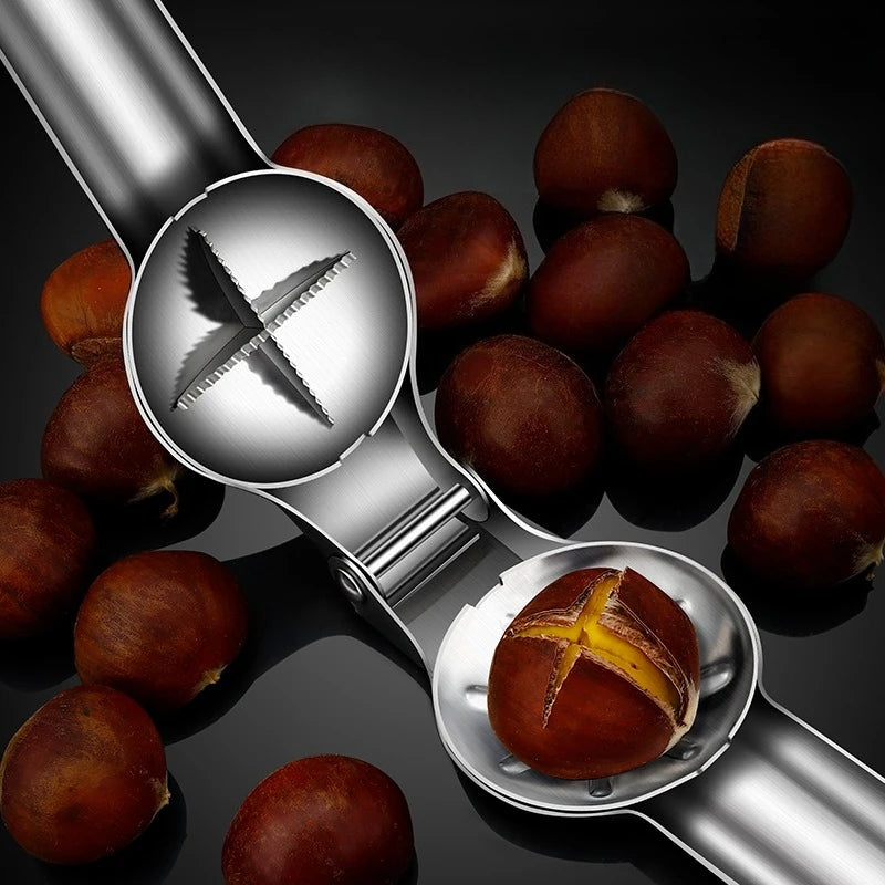 Chestnut and Walnut Cracker Stainless Steel Nut Cracker