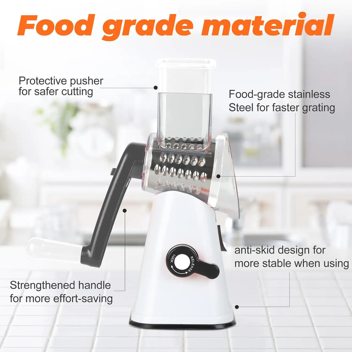 Multi-Purpose Rotary Graters Kitchen Vegetable Slicer