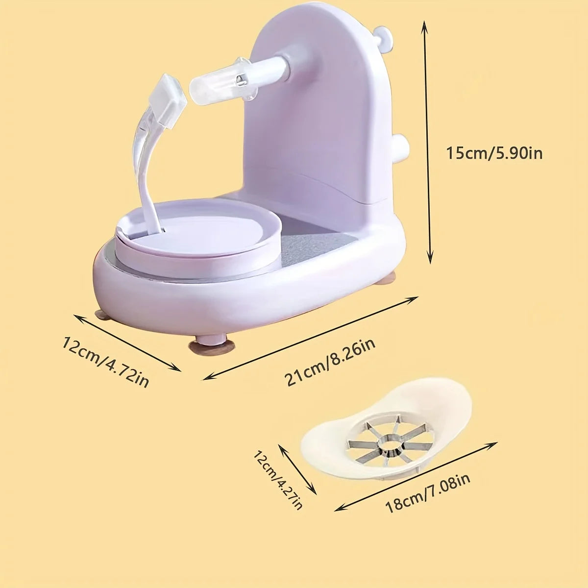 Manual Food Crusher Multifunctional with Stainless Steel Blades Apple Peeler