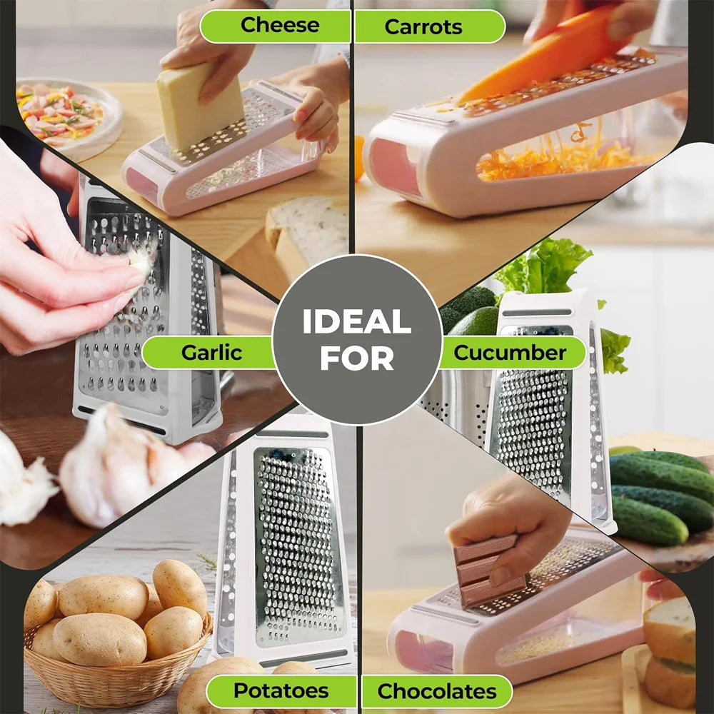 Cheese Grater with Container for Kitchen Vegetable