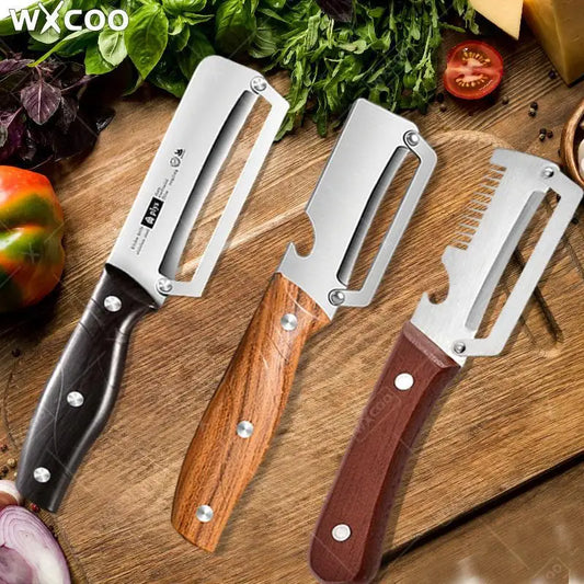 Stainless Steel KItchen Peeler Green Onion Slicer 3-in-1
