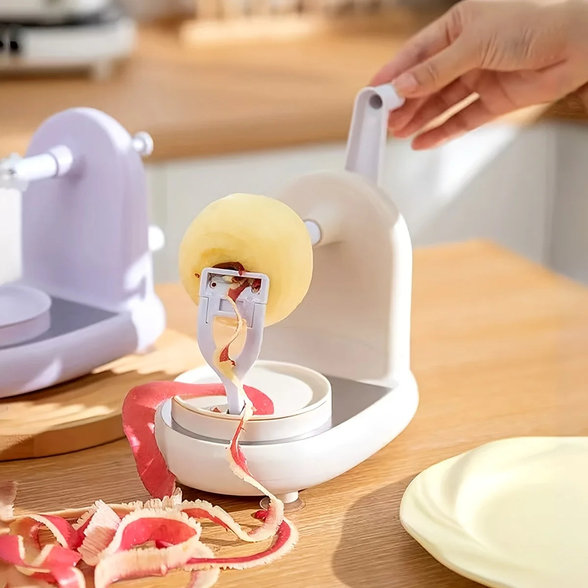 Manual Food Crusher Multifunctional with Stainless Steel Blades Apple Peeler