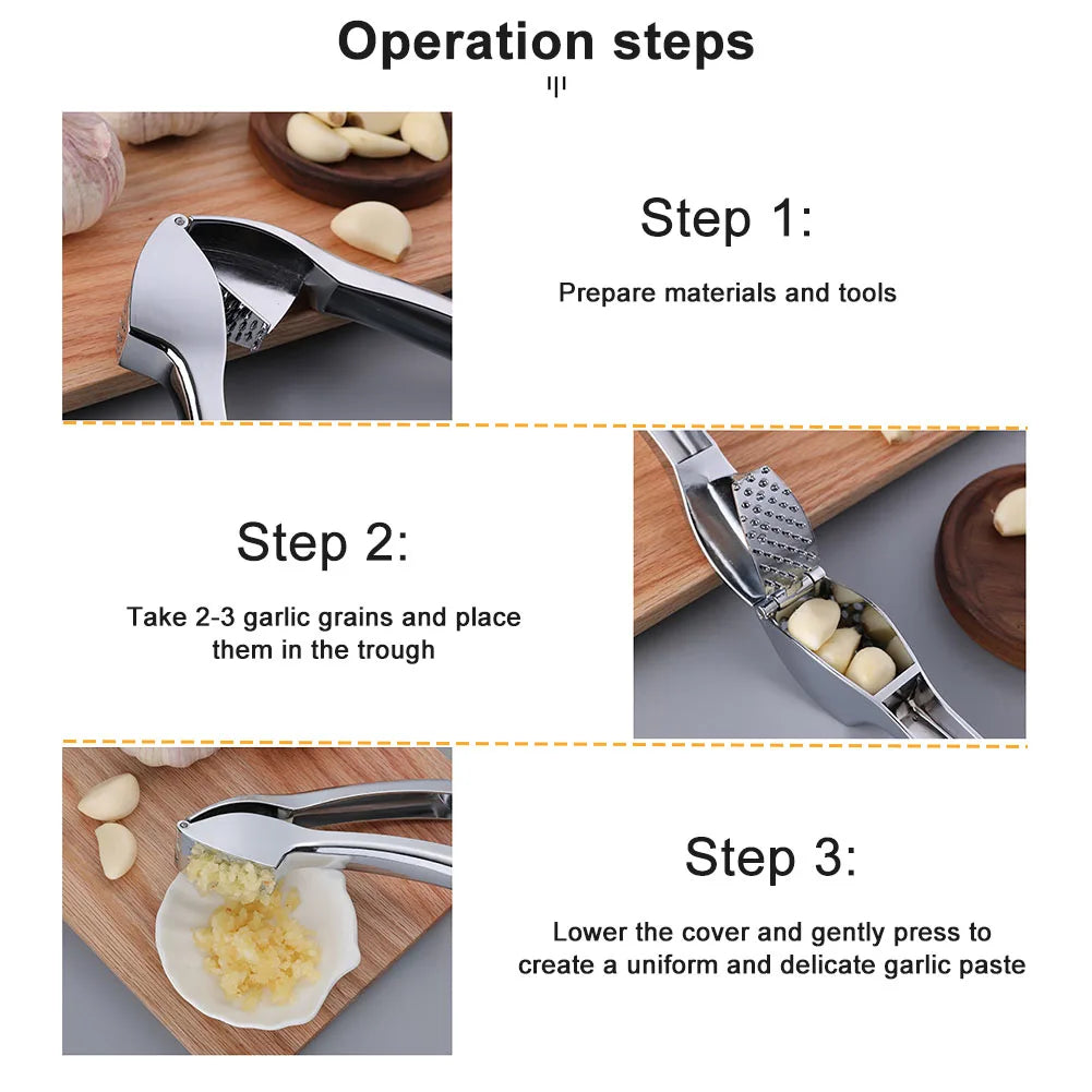 Multifunctional Garlic Press Crusher Mincer