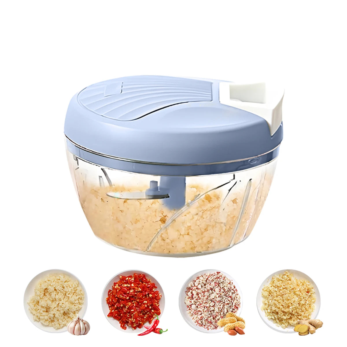 1Pcs 600ml/1000ml Manual Garlic Chopper Food Vegetable Chopper